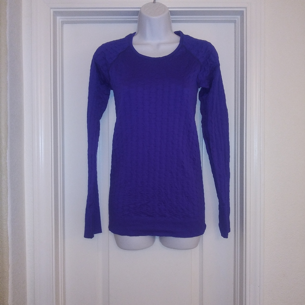 Athleta Purple Long Sleeve Compression Top